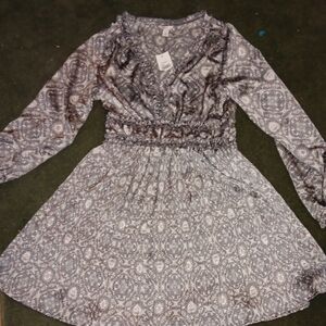 Cato Gray and White Floral Dress